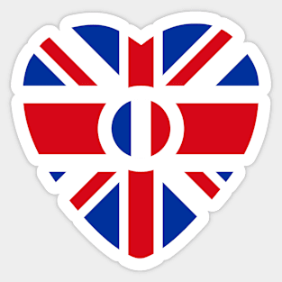 British French Multinational Patriot Flag Series (Heart) Sticker